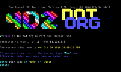 Intro screen of 4D2 Dot Org