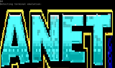 Intro screen of A-Net Online (Mystic)