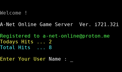 Intro screen of A-Net Sqgs