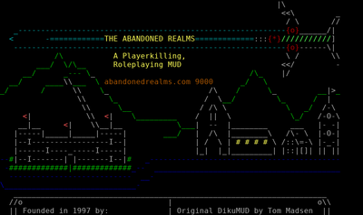Intro screen of Abandoned Realms