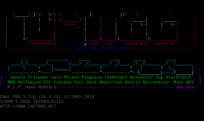 Intro screen of Absinthe BBS