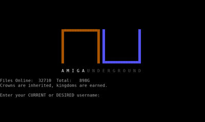 Intro screen of Amiga Underground
