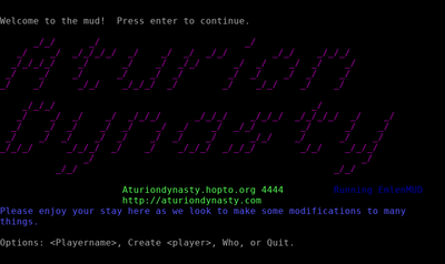 Intro screen of Aturion Dynasty