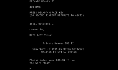 Intro screen of Private Heaven II