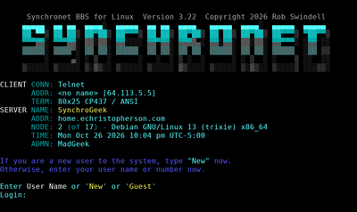Intro screen of SynchroGeek