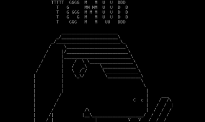 Intro screen of /TG/MUD