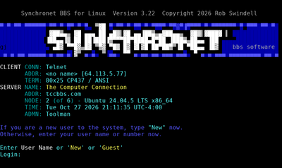Intro screen of The Computer Connection