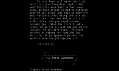 Intro screen of The Norse Wanderer